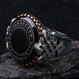 Exclusive Handcrafted Black Onyx Ring in 925 Silver