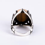 Artisan Sterling Silver Empire Ring with Tigers Eye