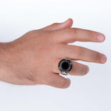 Exclusive Handcrafted Black Onyx Ring in 925 Silver