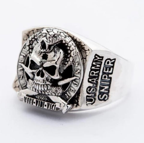 US Army Soldier Ring In Sterling Silver